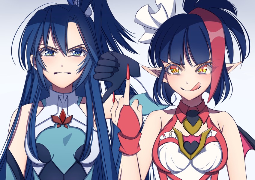 kazanari tsubasa and millaarc (senki zesshou symphogear) drawn by gogat8