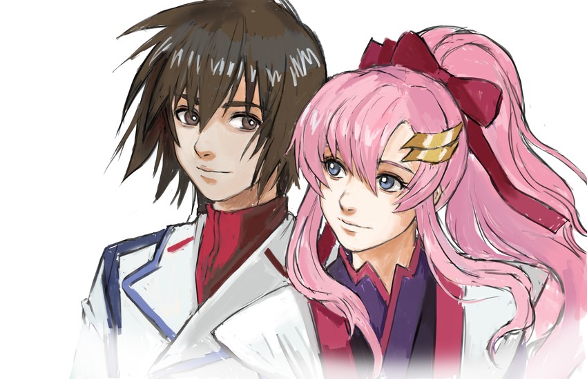 lacus clyne and kira yamato (gundam and 1 more) drawn by nekkikamille