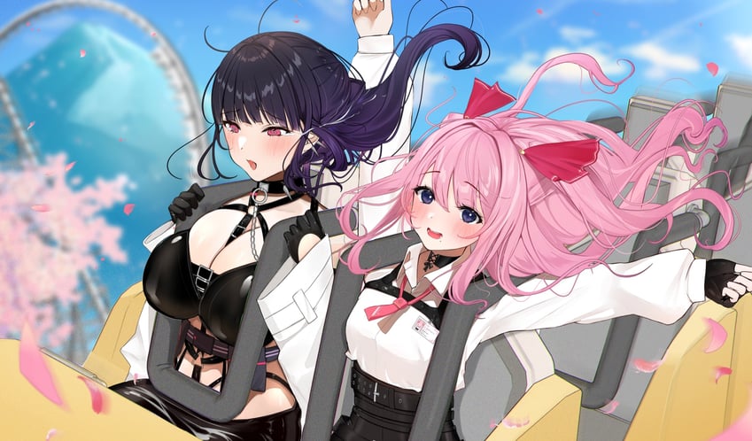 mihara and yuni (goddess of victory: nikke) drawn by uiri-na