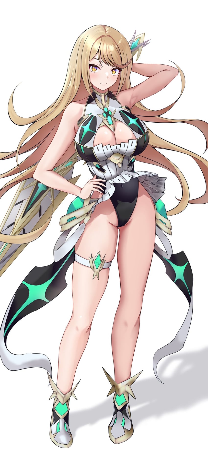 mythra (xenoblade chronicles and 1 more) drawn by gucchimax