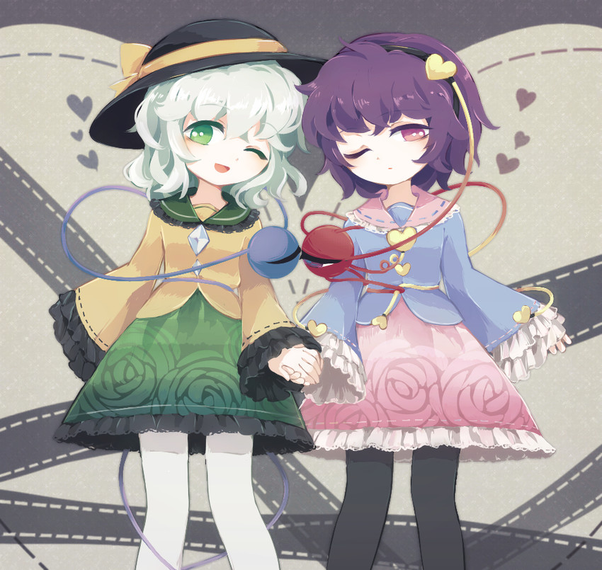 komeiji koishi and komeiji satori (touhou) drawn by korogaranai
