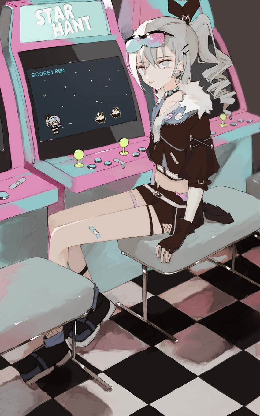 silver wolf (honkai and 1 more) drawn by koane_k
