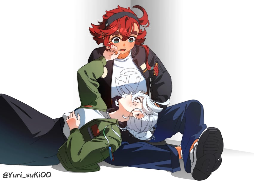suletta mercury and miorine rembran (gundam and 1 more) drawn by yurisuki00