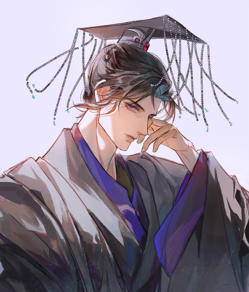 mo ran and taxian-jun (erha he ta de bai mao shizun) drawn by xu_liang