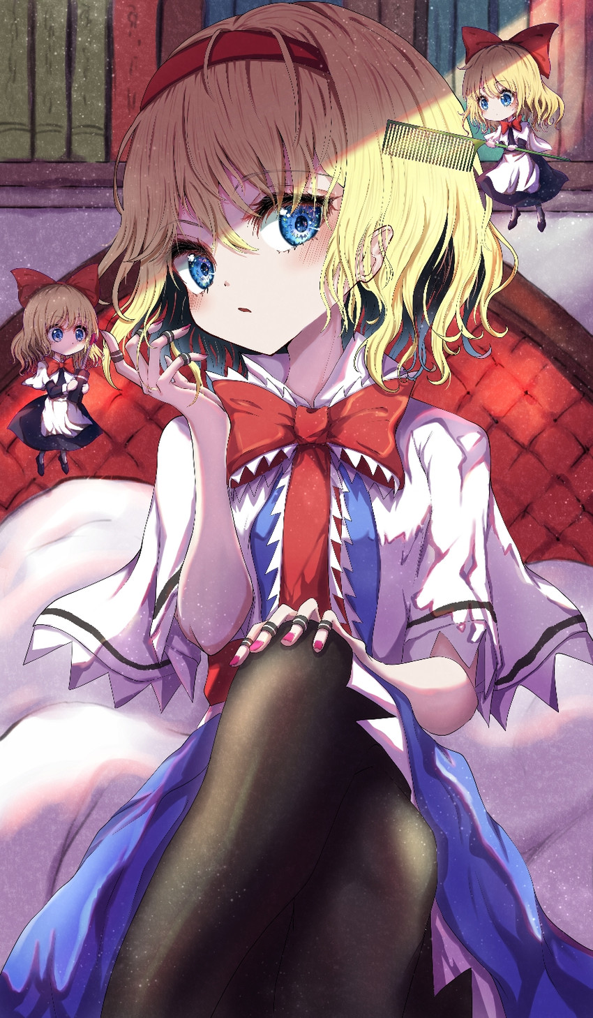 alice margatroid, shanghai doll, and hourai doll (touhou) drawn by kayon_(touzoku)
