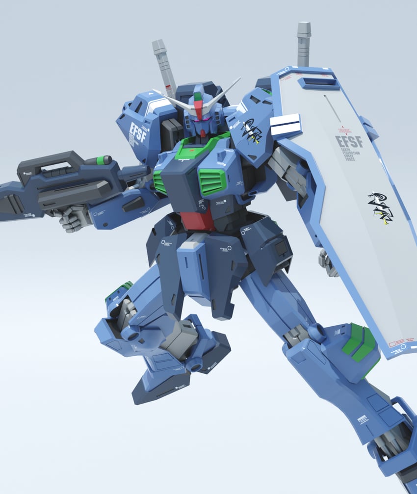 gundam mk ii and nu gundam mp type (original and 4 more) drawn by gassan_(7nan8ku)