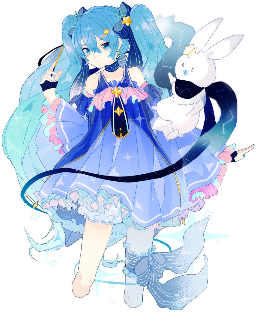 hatsune miku, yuki miku, and rabbit yukine (vocaloid) drawn by nakko_(7nt5ta)