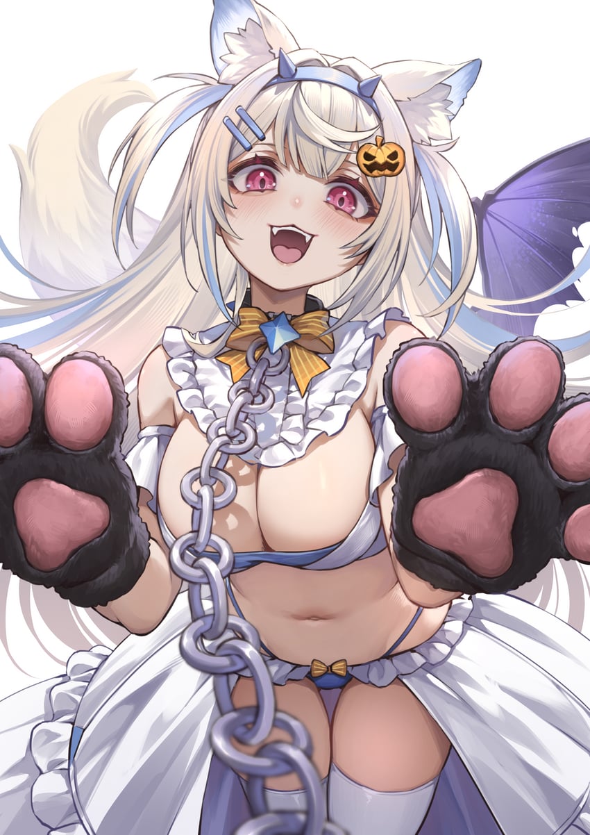 fuwawa abyssgard (hololive and 1 more) drawn by curry_bowl