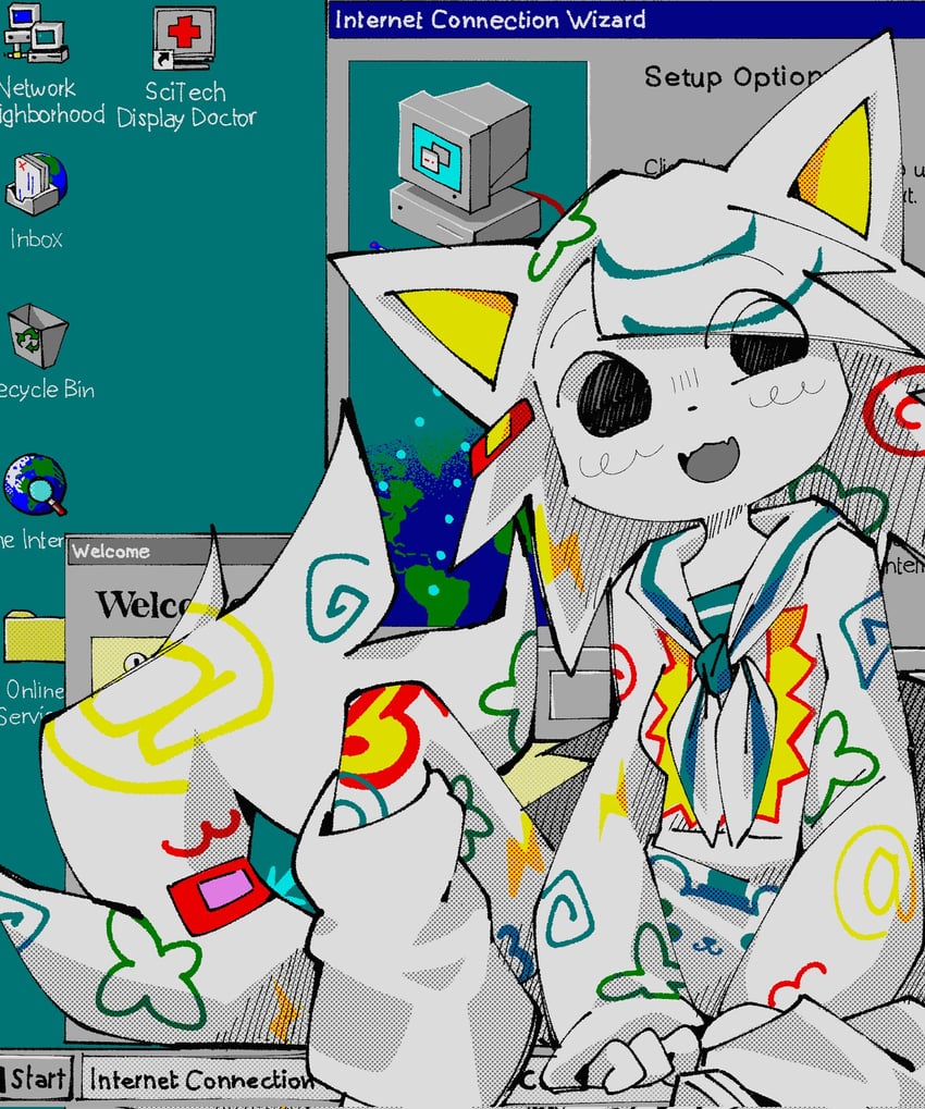 original and 2 more drawn by fluorurodecobre