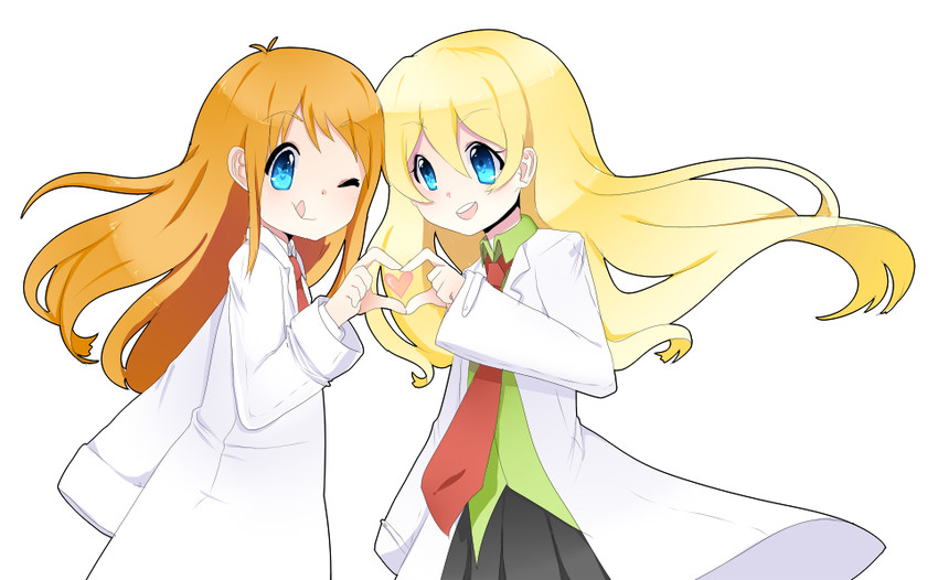 professor shinonome and rebecca miyamoto (nichijou and 1 more) drawn by nashi_(4chan)