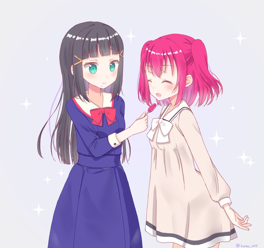 kurosawa dia and kurosawa ruby (love live! and 1 more) drawn by ykr_(kurun_1015)