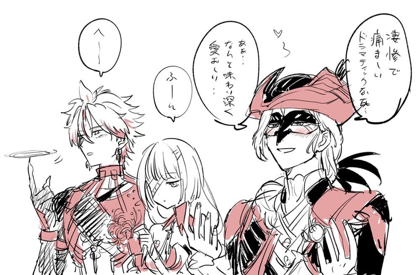 scar, phrolova, and cristoforo (wuthering waves) drawn by sbs