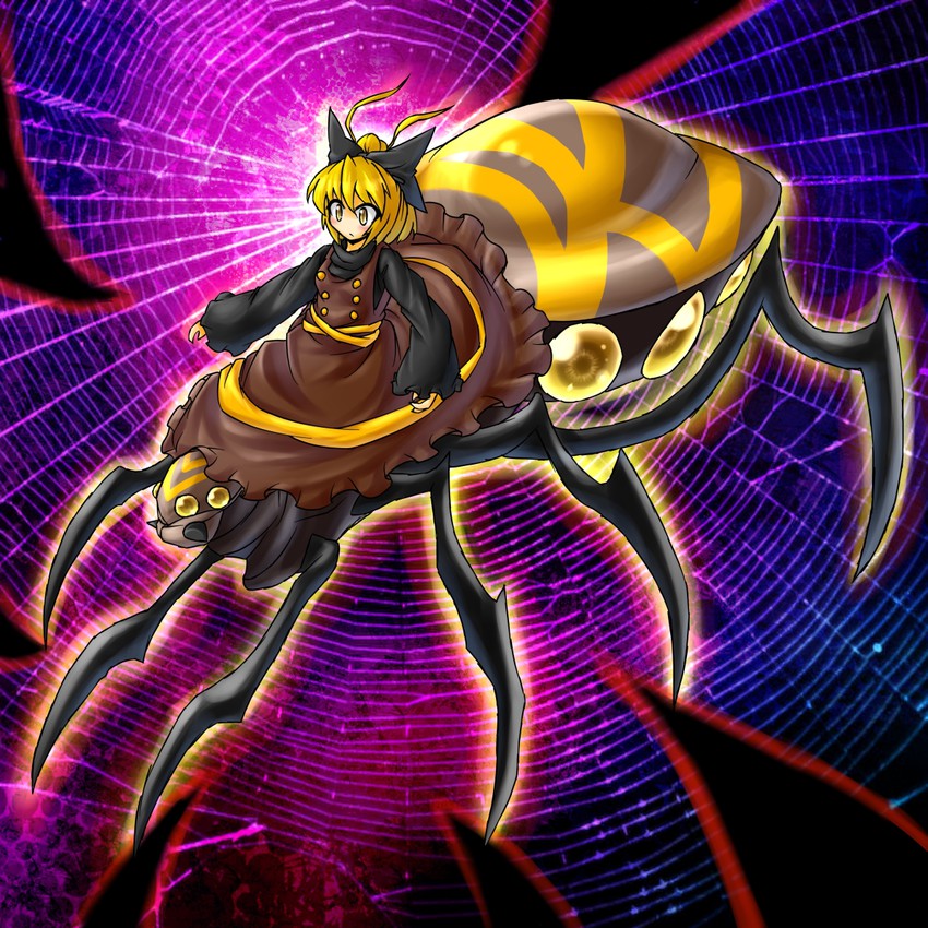 kurodani yamame and underground arachnid (touhou and 1 more) drawn by fun_bo