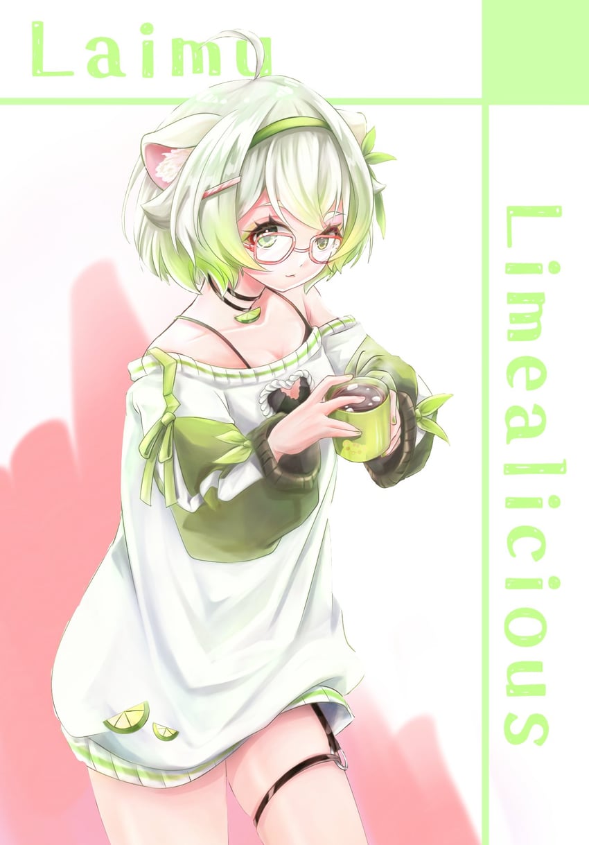 laimu (indie virtual youtuber and 1 more) drawn by arumateri
