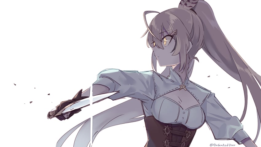 nanashi mumei (hololive and 1 more) drawn by hetareeji