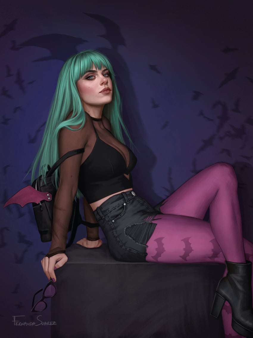 morrigan aensland (original and 1 more) drawn by fernanda_suarez