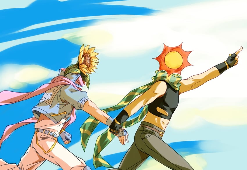 joseph joestar and caesar anthonio zeppeli (jojo no kimyou na bouken and 1 more) drawn by jo_jun