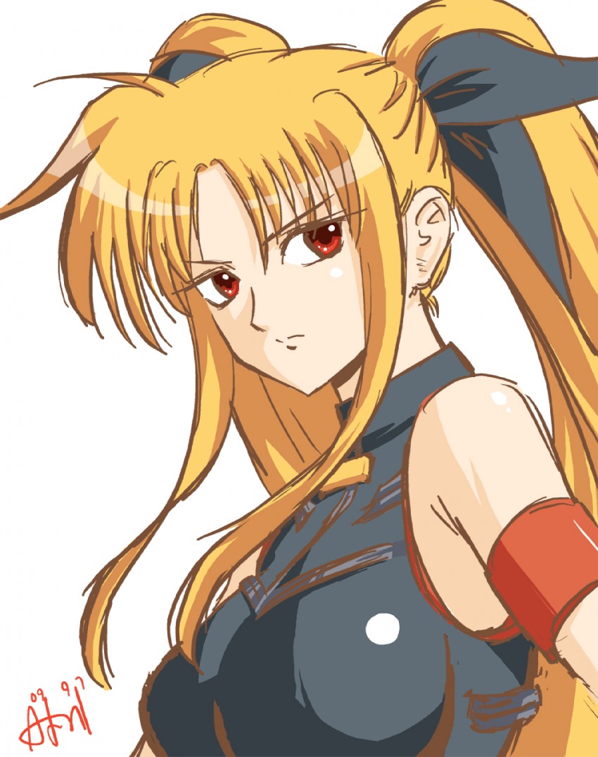 fate testarossa (lyrical nanoha and 1 more) drawn by yuro_(yuroaoj)