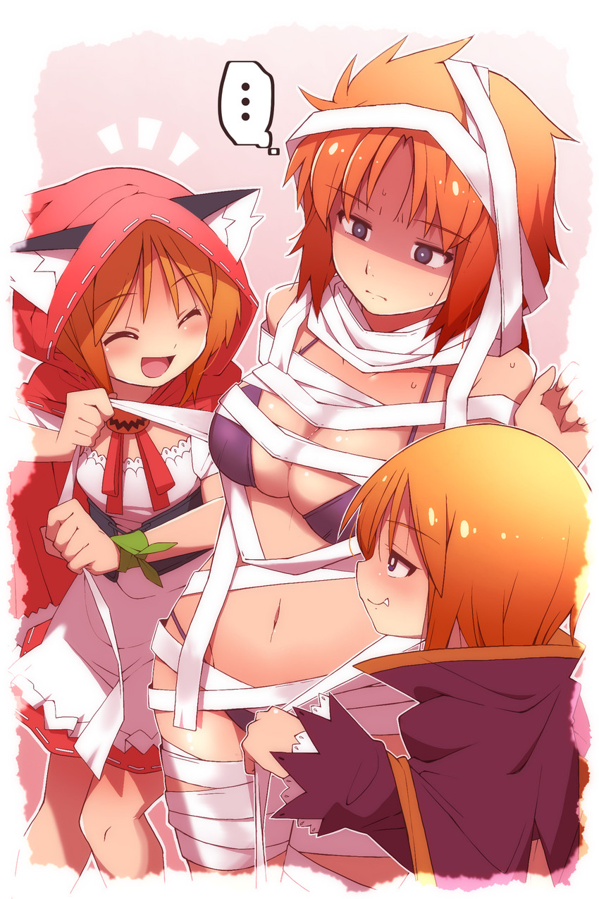 little red riding hood, puru two, elpeo puru, and marida cruz (gundam and 3 more) drawn by onimaru_(onimal7802)