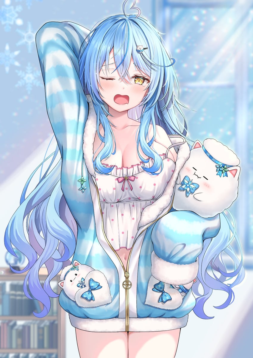 yukihana lamy, daifuku, and yukimin (hololive) drawn by kotone_neruneru