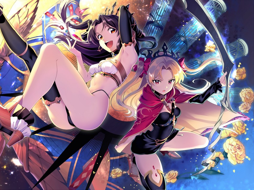 ereshkigal and ishtar (fate and 1 more) drawn by hakka_(88hk88)