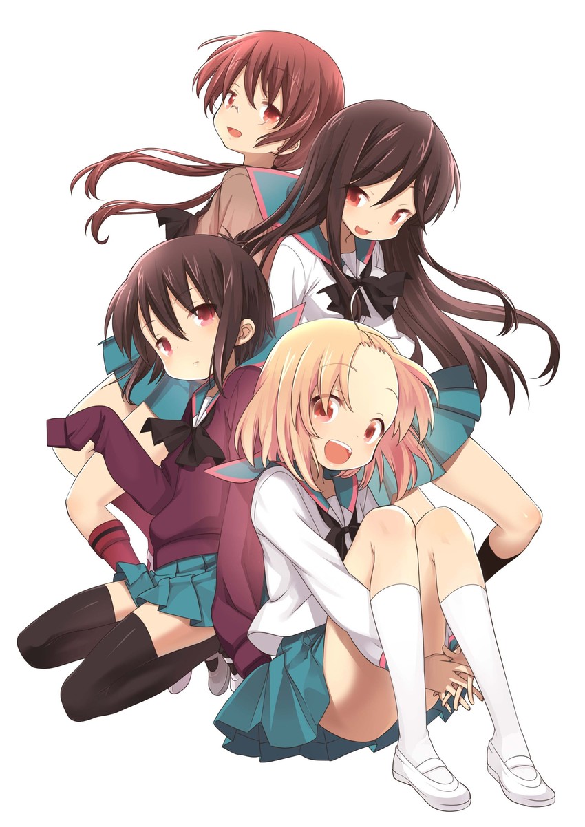 ichii tooru, nishi yuuko, momoki run, and tennouji nagisa (a channel) drawn by kuroda_bb