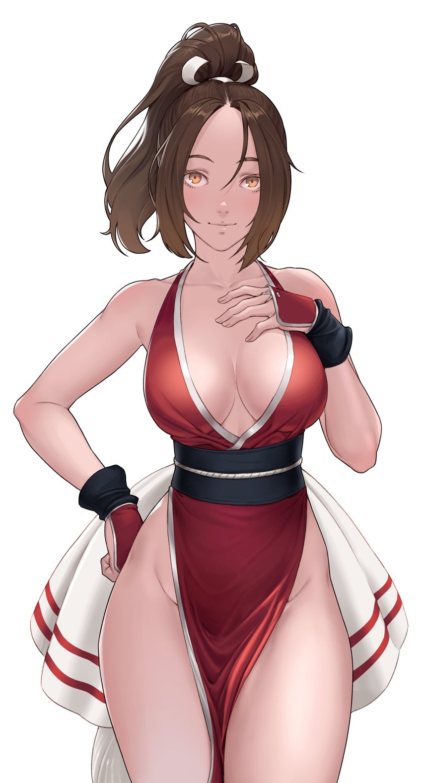 shiranui mai (the king of fighters and 1 more) drawn by cheshirrr