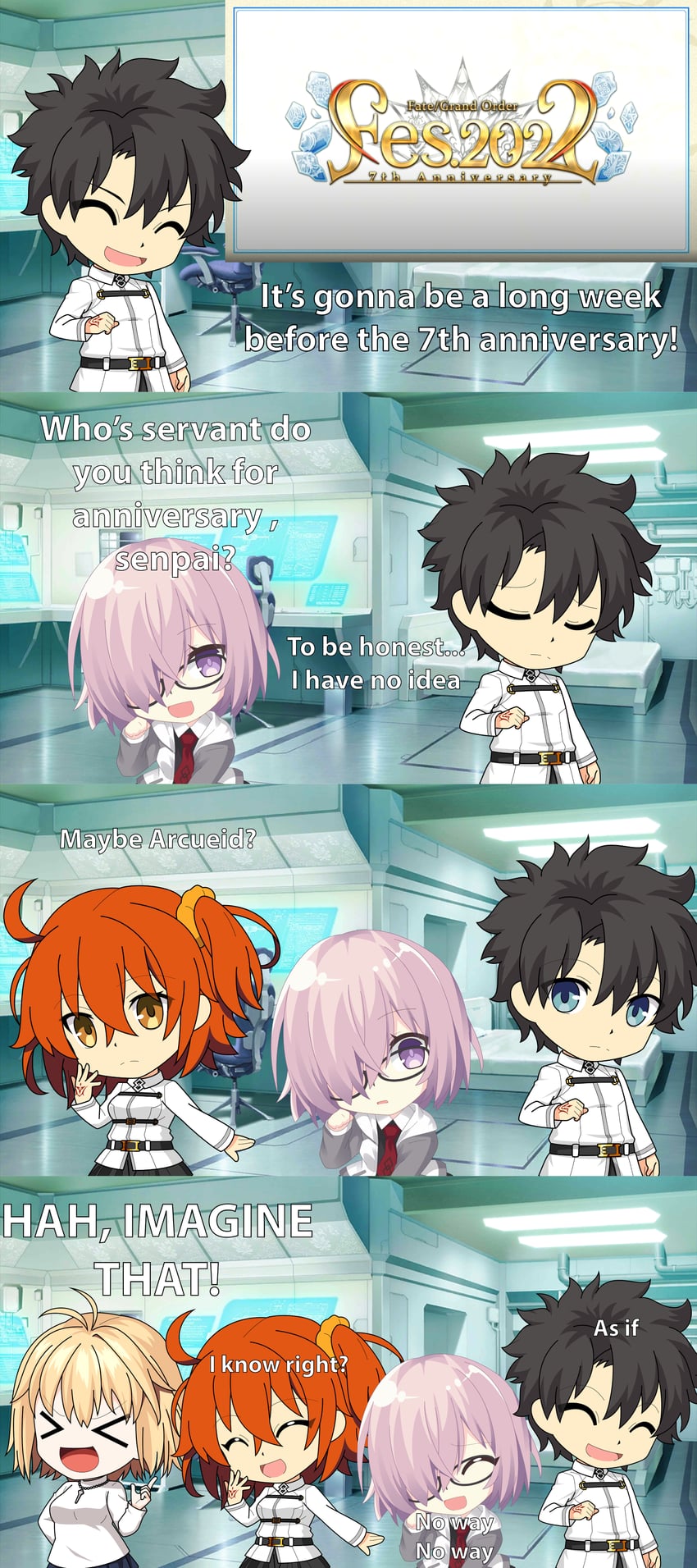 mash kyrielight, fujimaru ritsuka, and arcueid brunestud (fate and 2 more) drawn by gatalmanz
