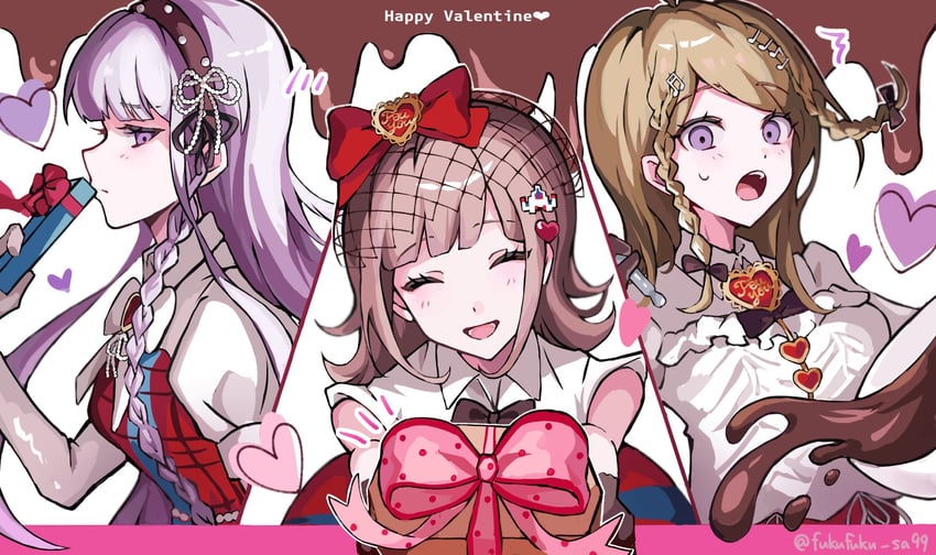 nanami chiaki, akamatsu kaede, kirigiri kyoko, and erika harlacher (danganronpa and 3 more) drawn by fuku_sa
