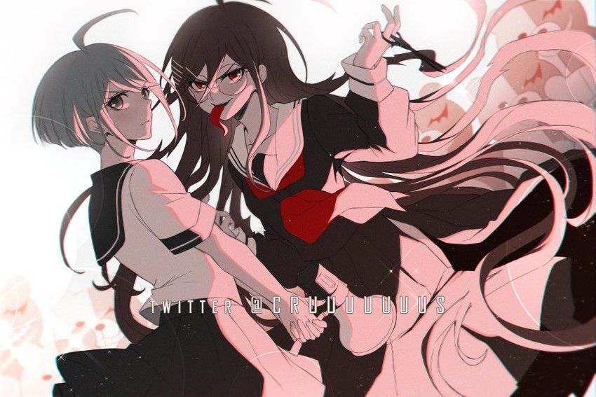 fukawa toko and naegi komaru (danganronpa and 1 more) drawn by criis-chan