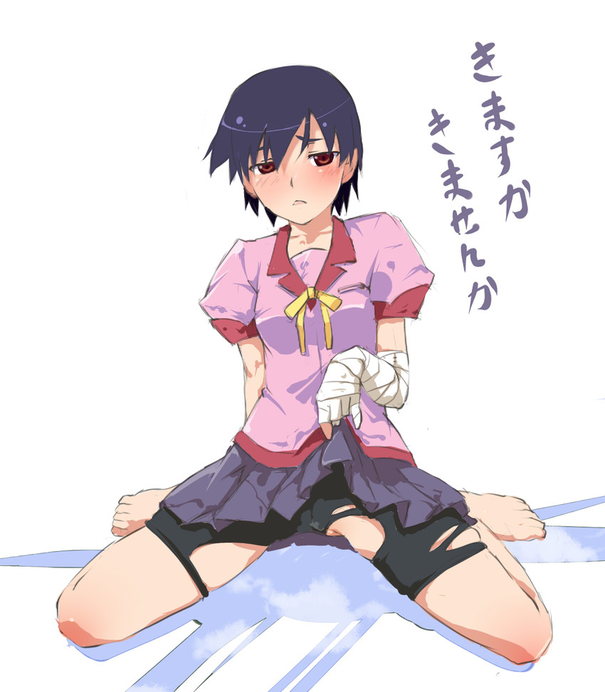 kanbaru suruga (monogatari and 1 more) drawn by kijou_shiki