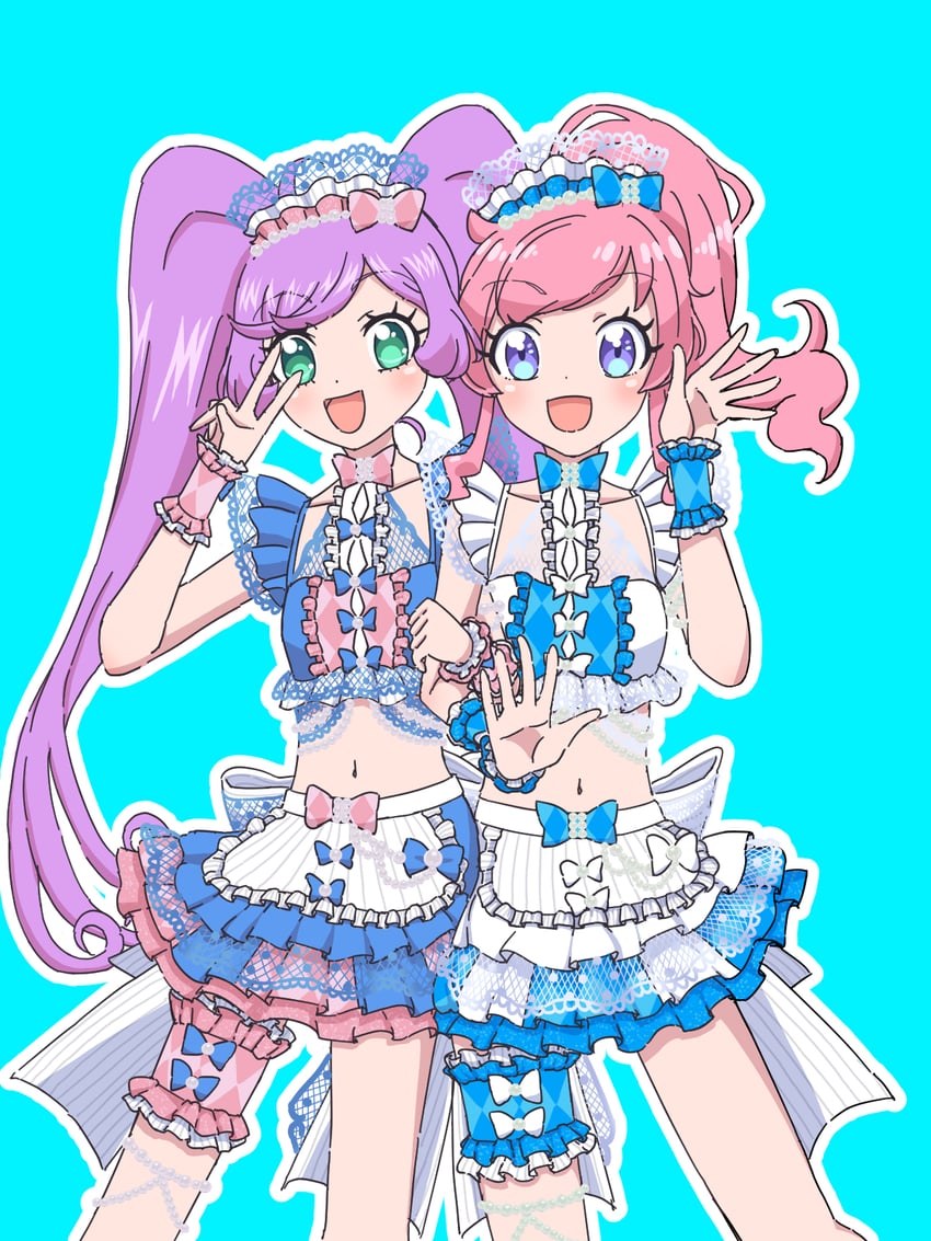 manaka laala, momoyama mirai, hayashi coco, and akaneya himika (pretty series and 2 more) drawn by lambda9000
