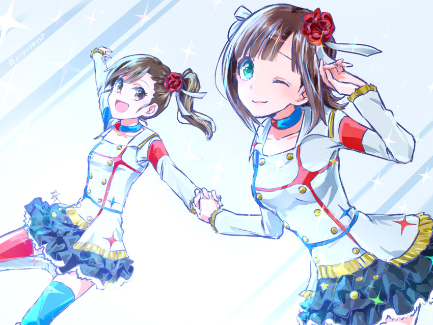 amami haruka and futami mami (idolmaster and 1 more) drawn by yuyu_(yuyurhythm)
