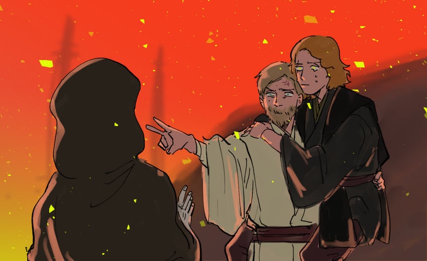 obi-wan kenobi, anakin skywalker, and palpatine (star wars and 1 more) drawn by frp539