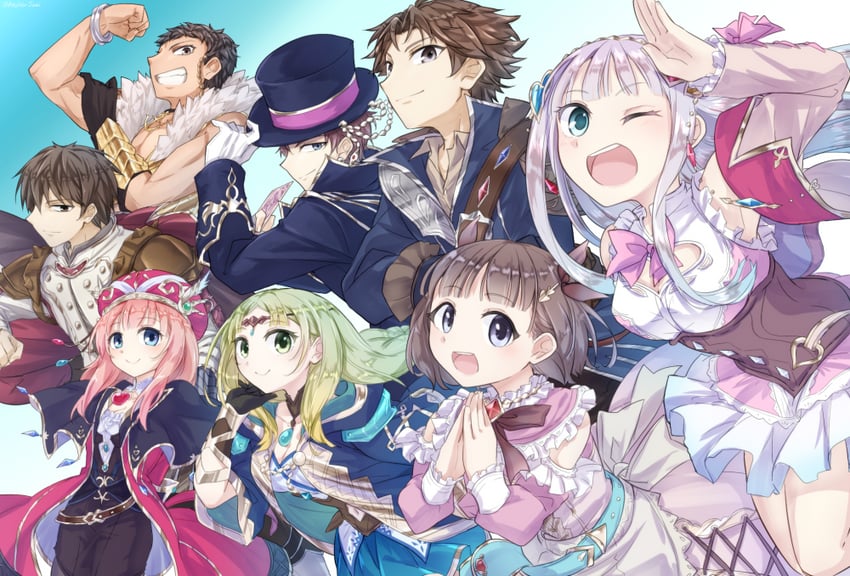 rorolina frixell, sterkenburg cranach, elmerulia frixell, piana, ficus finis, and 3 more (atelier and 1 more) drawn by karasumi_(aiseec)