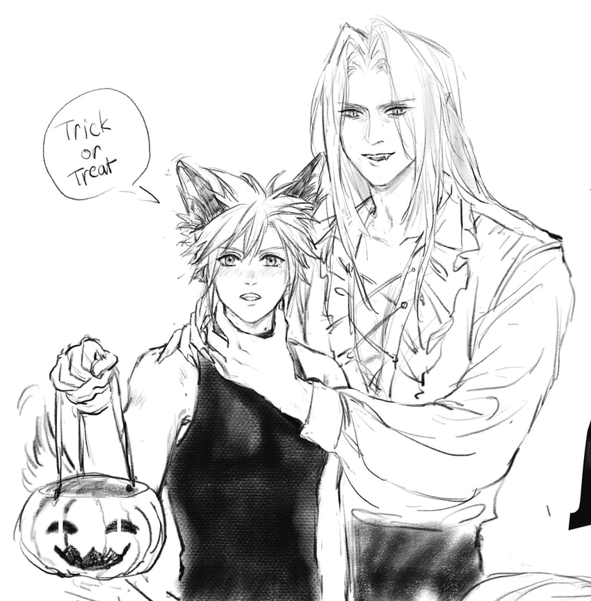 cloud strife and sephiroth (final fantasy and 1 more) drawn by 19nighty7
