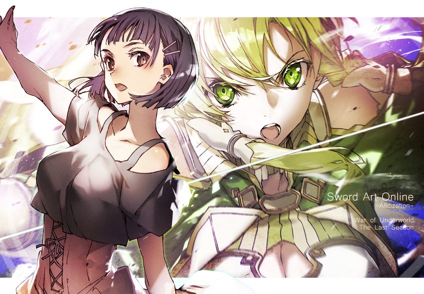 kirigaya suguha and leafa (sword art online and 2 more) drawn by bunbun