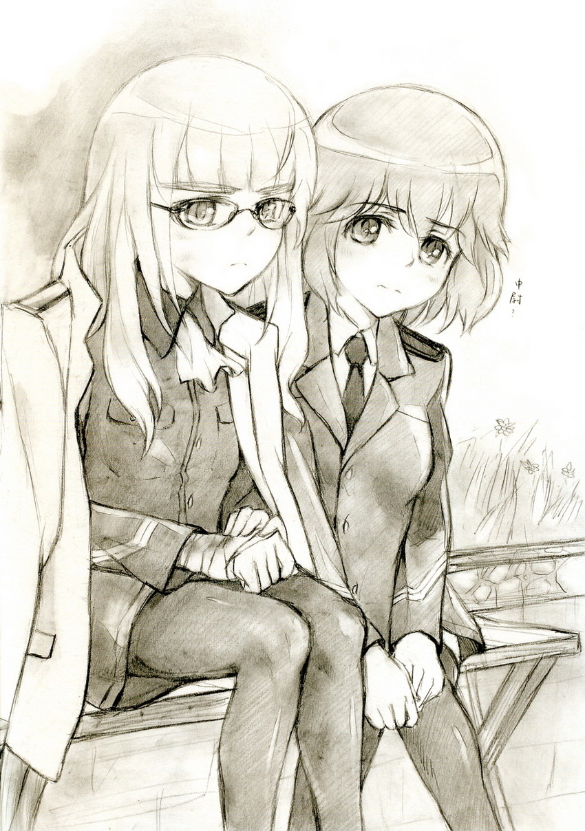 perrine h. clostermann and amelie planchard (world witches series and 2 more) drawn by kisetsu