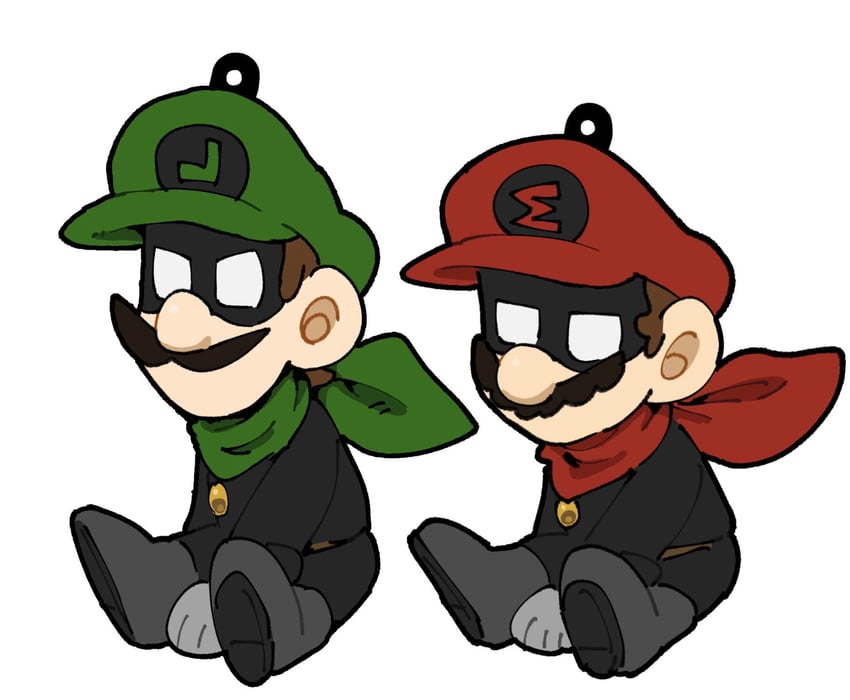 mario, luigi, and mr. l (mario and 2 more) drawn by mimimi_(mimimim9999)