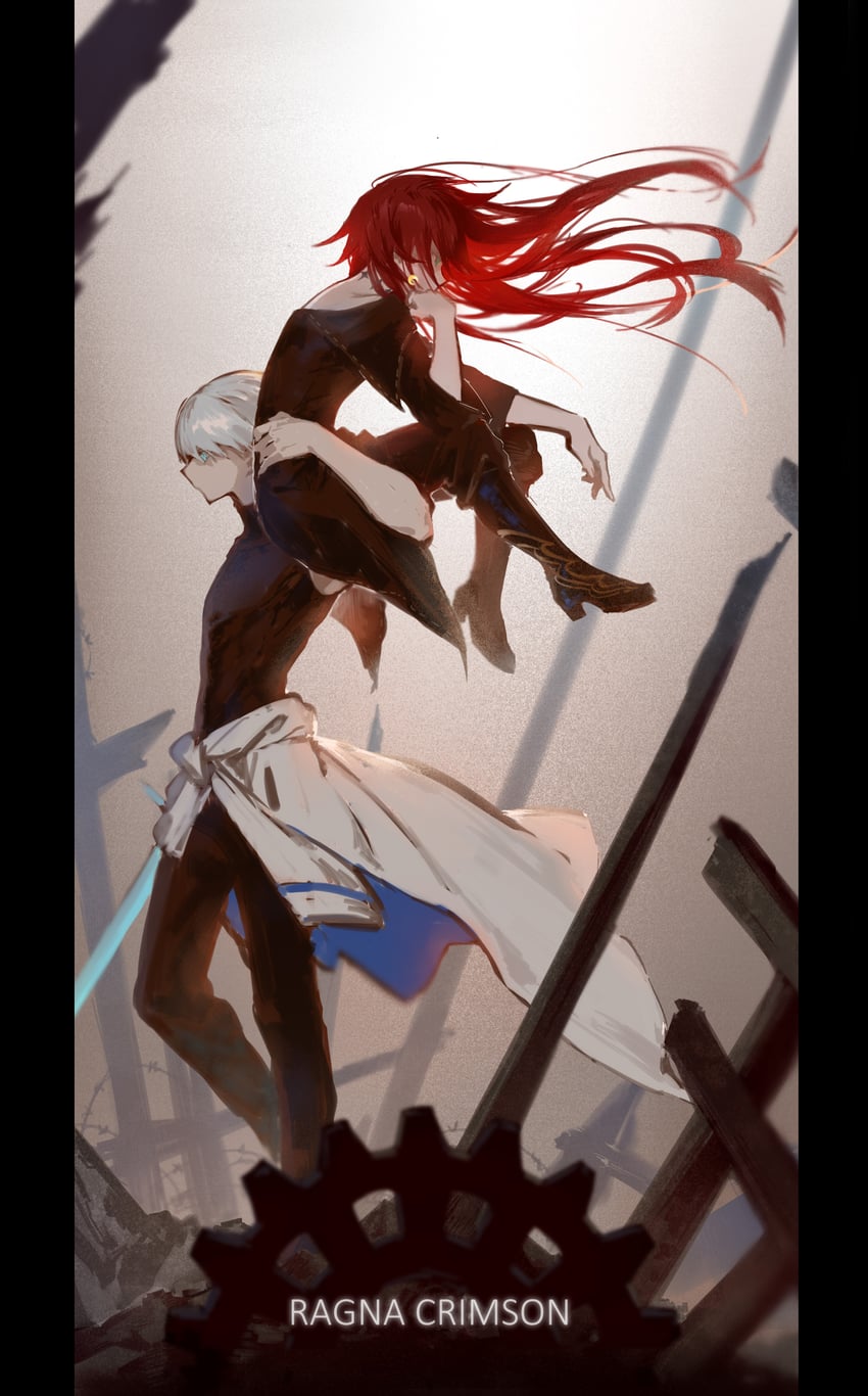 crimson and ragna (ragna crimson) drawn by meteorite_(scyf5477)