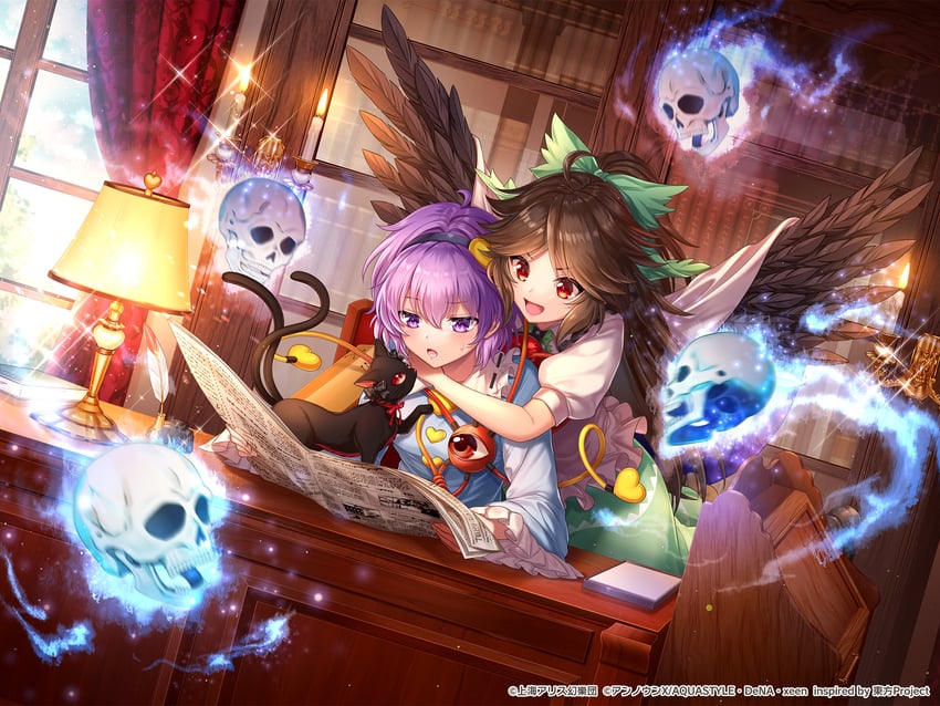 komeiji satori, kaenbyou rin, and reiuji utsuho (touhou and 1 more) drawn by kiba_tori