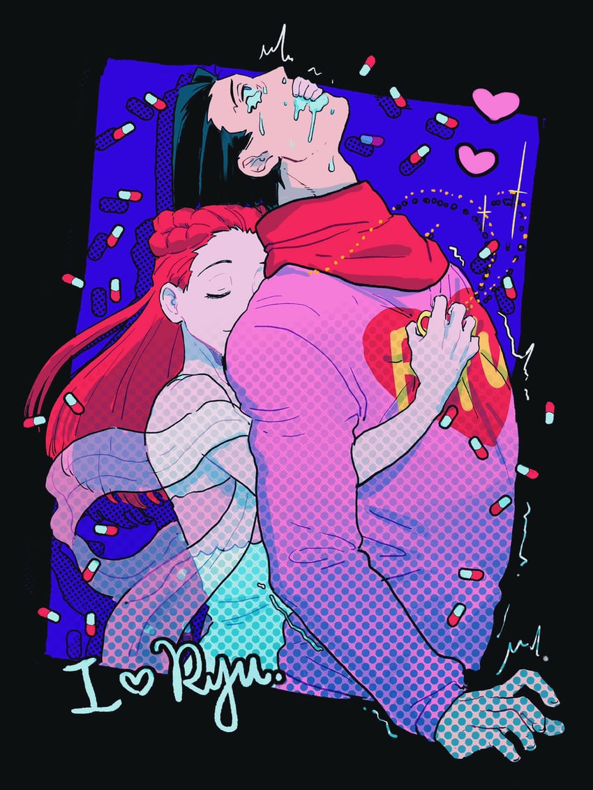 phoenix wright and dahlia hawthorne (ace attorney and 1 more) drawn by vivi95862484
