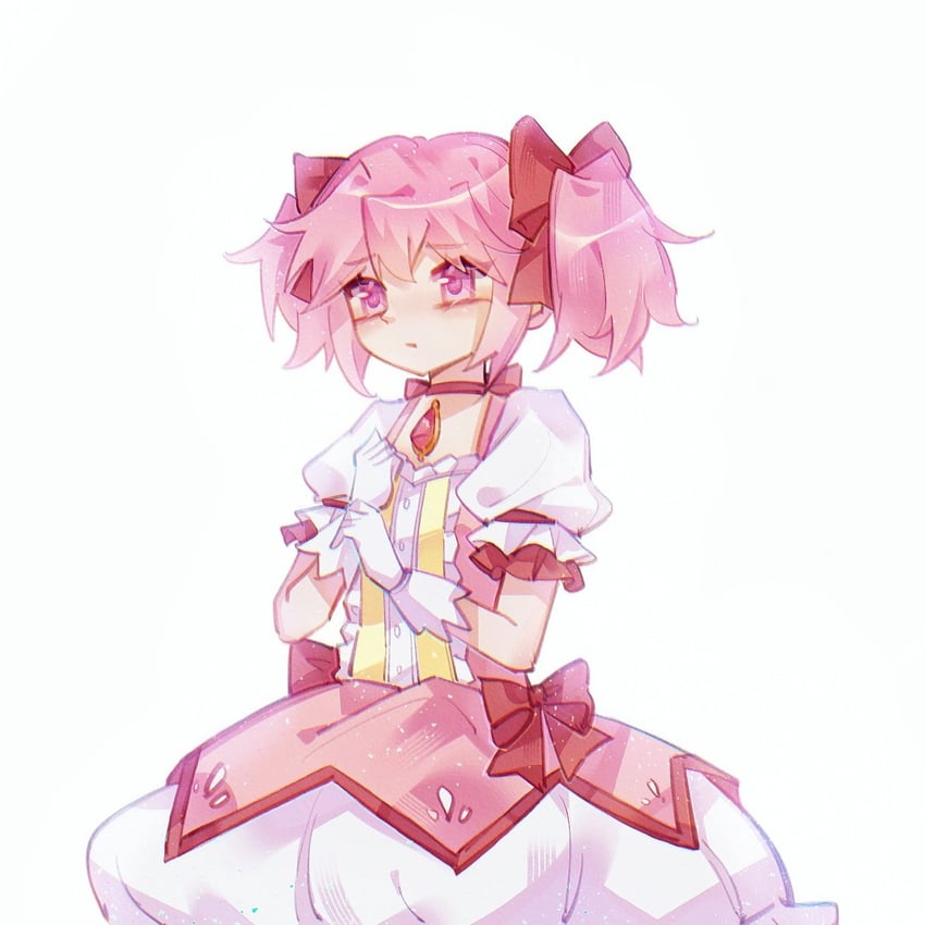 kaname madoka (mahou shoujo madoka magica) drawn by dewmint_(kan_zhiding)