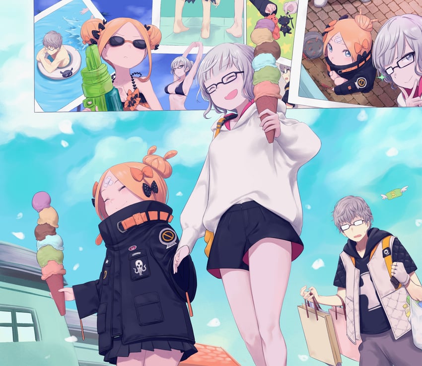 abigail williams, jacques de molay, and baphomet (fate and 2 more) drawn by daisi_gi