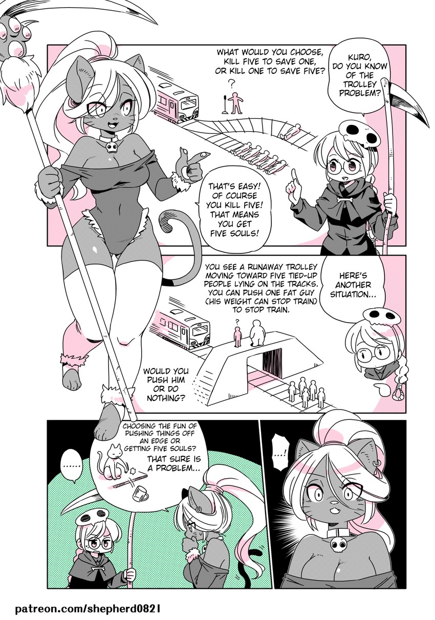death, grim reaper, and kuro (modern mogal) drawn by shepherd0821
