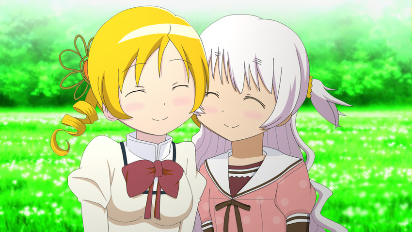 tomoe mami and momoe nagisa (mahou shoujo madoka magica and 1 more) drawn by tobarin