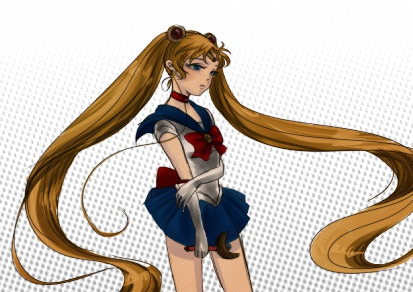 tsukino usagi and sailor moon (bishoujo senshi sailor moon) drawn by harutiki