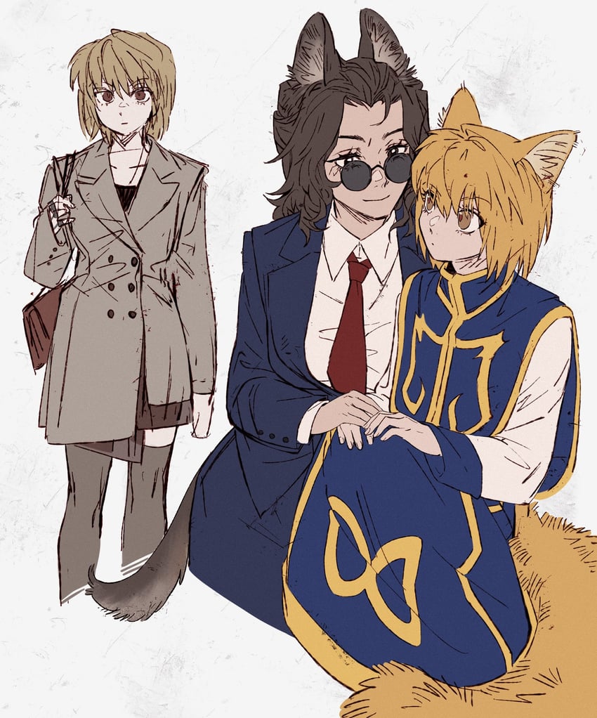 kurapika and leorio paladiknight (hunter x hunter) drawn by ik18166181ik