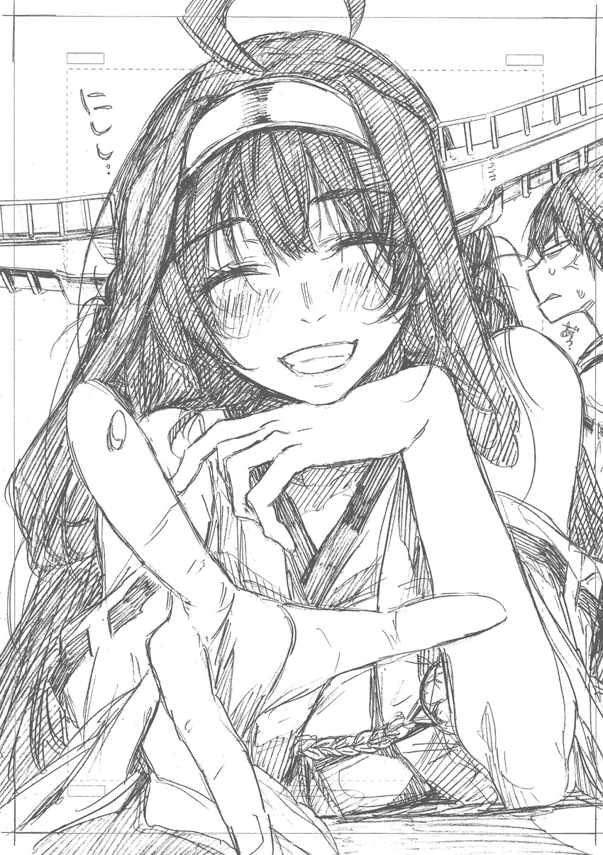 kongou, hiei, and kongou kai ni (kantai collection) drawn by kojima_takeshi