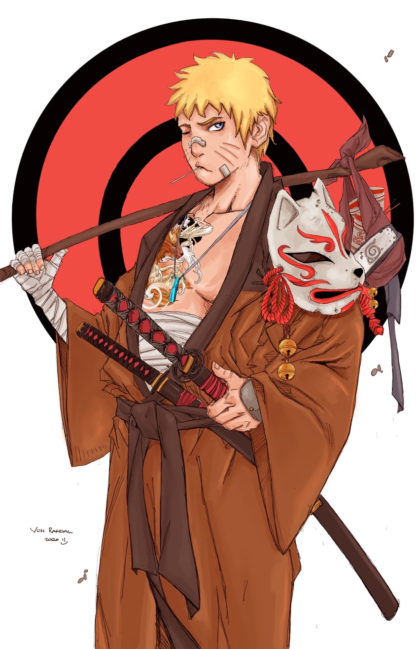 uzumaki naruto (naruto and 1 more) drawn by von_randal